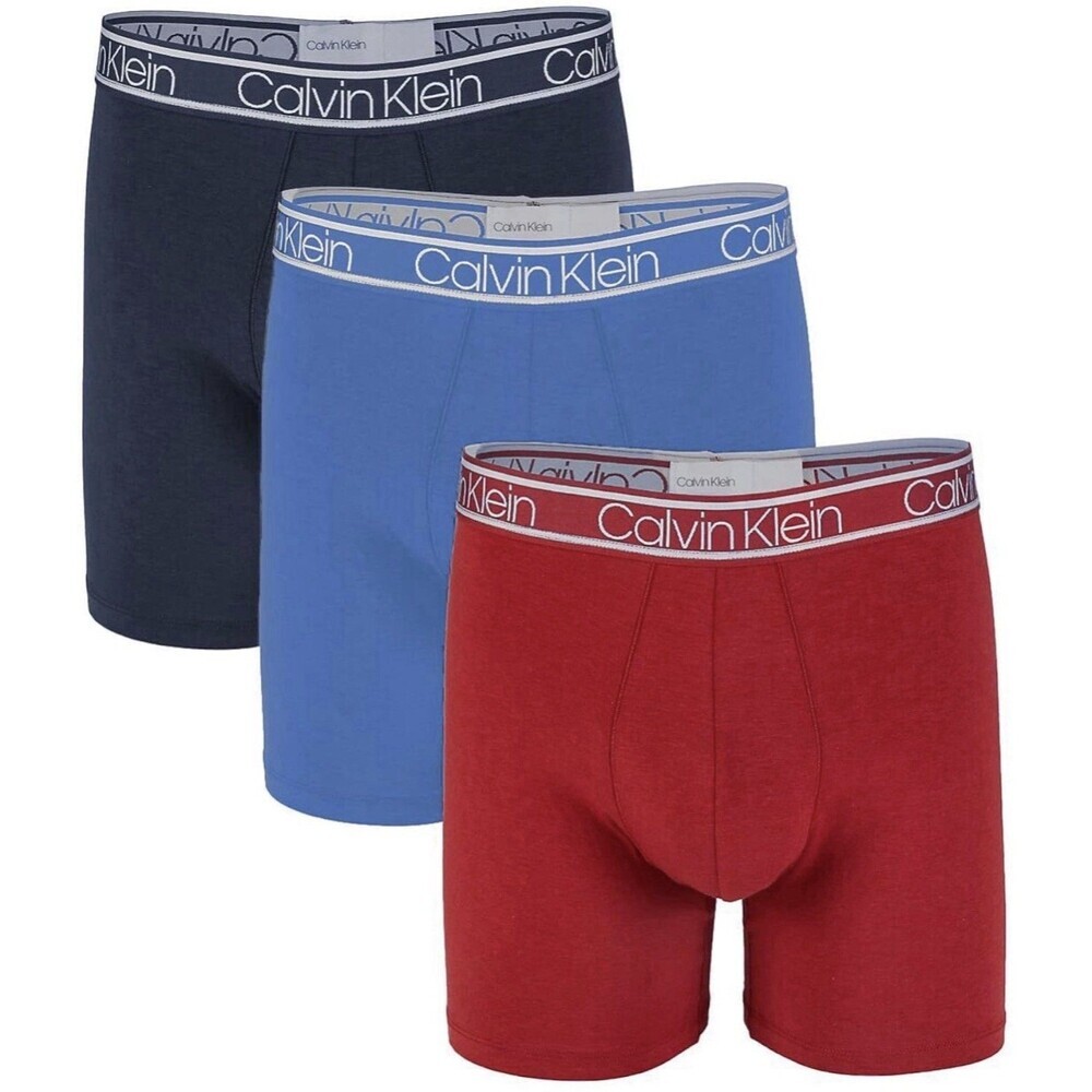 Calvin Klein Ultimate Comfort Bamboo Soft Boxer Briefs Blue Red Black 3-Pack XL